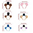 thumbnail image 3 of Plush Bear Ear Hairband for Women Halloween Props Headband Music Festival Headwear Party Gathering Hairhoop for Roleplay, 3 of 5