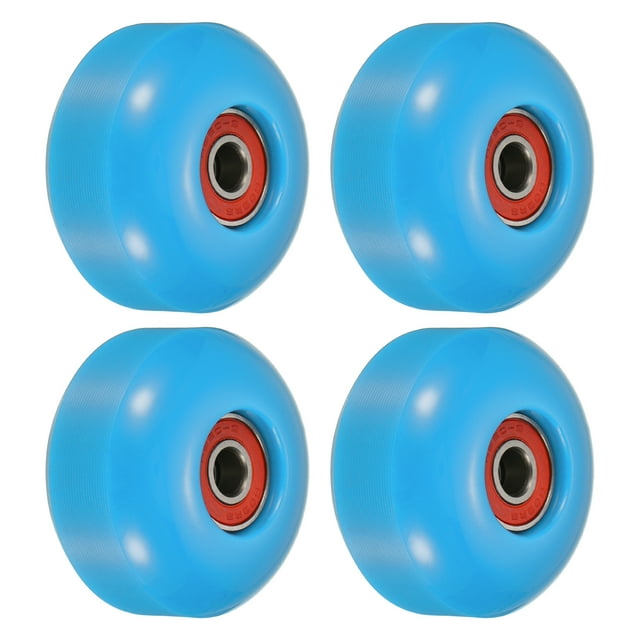 Unique Bargains Roue de Planche à Roulettes 52mm avec Roulements ABEC-9 Roues de Rue pour Skateboards Roue de Croisière 95A, Bleu Rouge Lot de 4