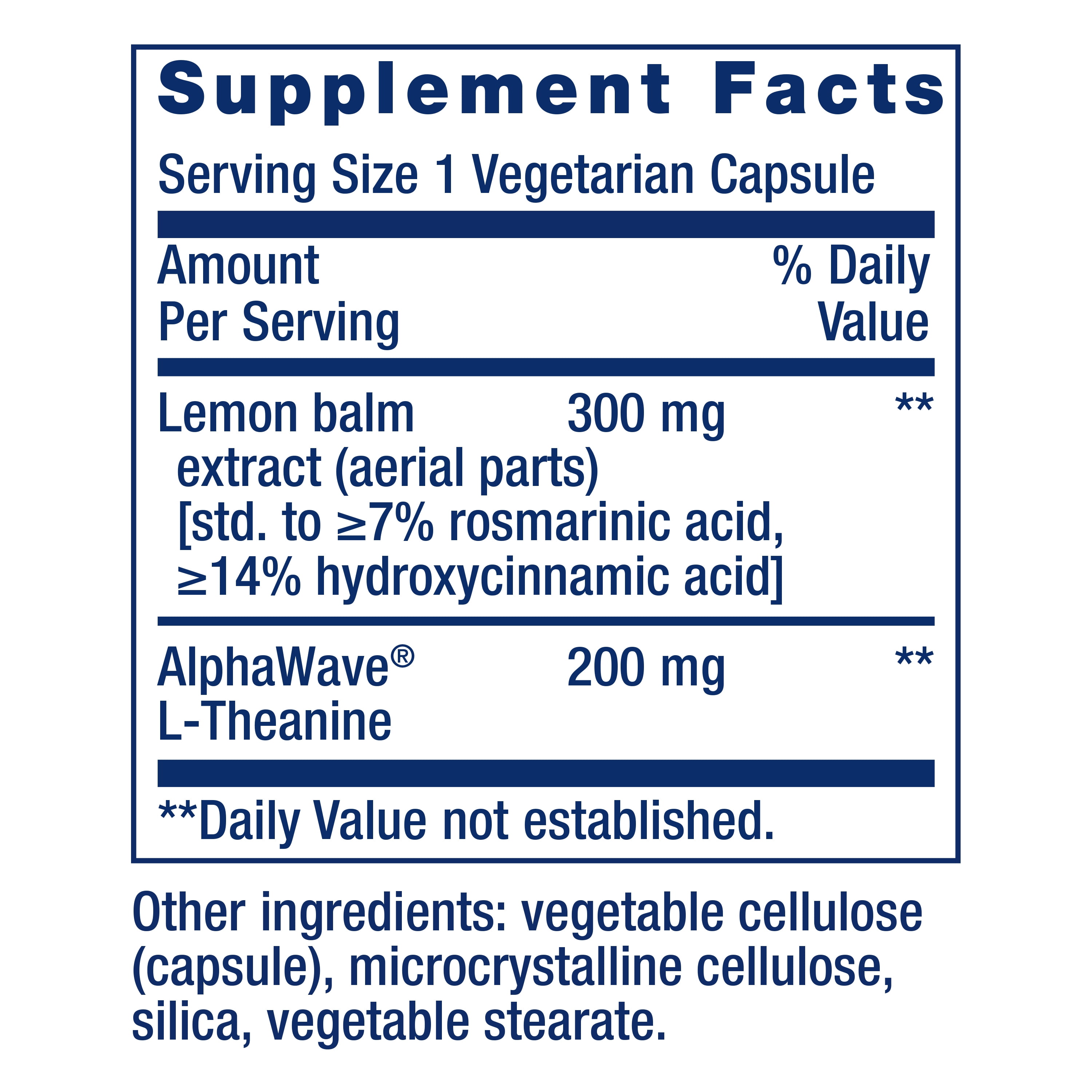 Life Extension Enhanced Stress Relief, lemon balm extract, L-theanine, decompress with this supplement for stress, gluten-free, non-GMO, vegetarian, 30 capsules