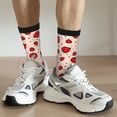 thumbnail image 6 of Hirioo Red Ladybug Pattern Adult Middle Tube Socks Breathable Sock Non-Pilling,Contrasting Color Design, 6 of 6