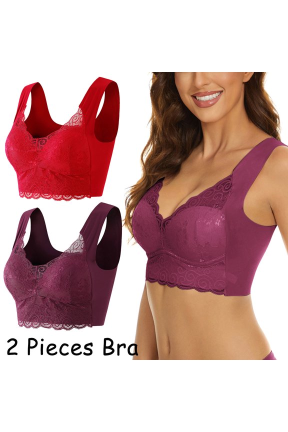 Push Up Bra Women's Cloud 9 Super Soft Underwire Lightly Lined T-Shirt Bra,Multicolor XL