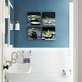 thumbnail image 3 of Framed Wall Art Bathroom Black and White Canvas Paintings Green Pictures Zen Stone Spa 4 Piece,12x12 in, 3 of 6