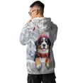 thumbnail image 5 of Playful Bernese Mountain Dog Welcomes Winter Snowy Day with Cardinal Bird All Over Print 3D Hoodie Unisex Merch Hoodies Berner Lover Gifts - 2017, 5 of 6