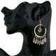 thumbnail image 4 of Pendientes de Cristal con Flecos | Aro Geométrico Vintage | Gota colgante de aleación de aluminio | Lentejuelas pequeñas de metal con estilo | Joyería de regalo de boda para fiestas | 1 par, 4 of 4