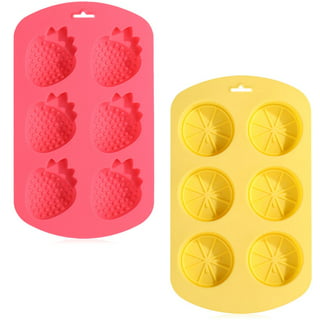 OAVQHLG3B Fruit Shaped Silicone Mold Chocolate Candy  Mold,Strawberries/Pineapples/Apples/Grapes Flexible Baking Molds for Ice