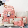 thumbnail image 2 of FDDMis Laptop Backpack Women Leather Backpack for Women Backpack with Shoe Compartment Backpack Purse Working Bags for Mochila Laptop School, Pink One Size, 2 of 5