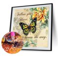 thumbnail image 2 of 5D diamante pintura mariposa y flor completo redondo taladro DIY arte manualidades mosaico FLhrweasw Nuevo, 2 of 9