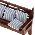 thumbnail image 3 of 2x1/12 Muebles De Sala Juego De Cojines De Silla Larga Rayas Azules CUTICAT Silla de muebles de casa de muñecas, 3 of 8