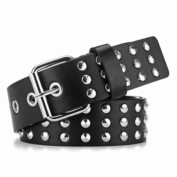YooGuoGuo New Round Bead Rivet Belt Men Women Punk Hardware Jeans Belt Nightclub Hip Hop Rock Style Y2K Belt Designer Belt Lady Belts