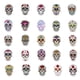 thumbnail image 2 of Paquete de pegatinas coloridas con forma de calavera de azúcar, 50 unidades, vinilo impermeable, 2 of 2