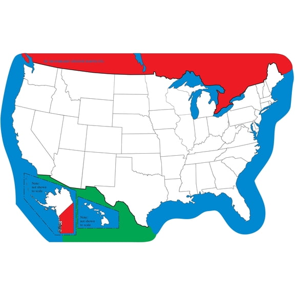 SHAPES ETC. Large Notepad - U.S. Map