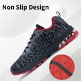 thumbnail image 5 of JOYFON Mens Running Shoes Air Cushioned Athletic Sneakers Non Slip Tennis Shoes for Sport Gym Jogging BlackRed Size 7, 5 of 7