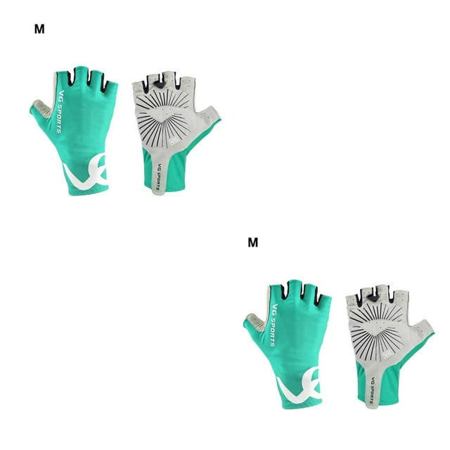 ZLight Gants de Sport Demi-Doigts en Gel Gants de Course de Route Gants de Cyclisme Mi-Terme pour Hommes Femmes Bleu G 2Ensemble