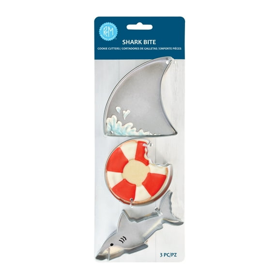 R&M International Shark Bite 3 Piece Cookie Cutter Set