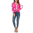 thumbnail image 4 of nine bull Cardigan Sweaters for Women Long Sleeve Floral Open Front Sweater V Neck Outwear Cardigan Knit Cable Outwear Coat, 4 of 9