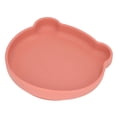 thumbnail image 4 of UTENSIL DE SILICONA DE BEBÉ, Forma de Oso Linda Resistente a la temperatura fácil Lavado de succión para bebés para el almuerzo, 4 of 7