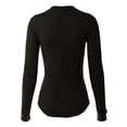 thumbnail image 4 of MixMatchy Women's Basic Casual Waffle Snap Button Henley Sweater Y2k Top Fall Winter Fashion, 4 of 7