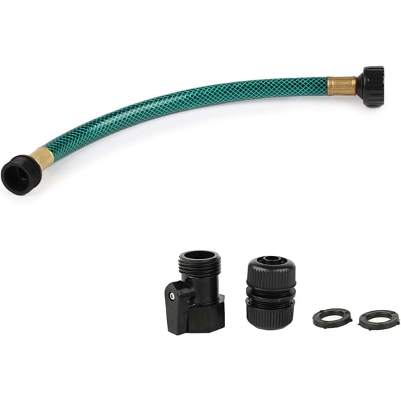 FRKSMD-5/8 Inch Short Water Hose: 1FT PVC Leader Hose Lightweight and No kink with Plastic Fittings for Faucet to Filter Connection