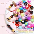 thumbnail image 6 of 48PCS Pink Hair Beads Purple Large Bead for Braids Pony Beads for Kids Girls Loc Dreadlock Accessories Cute Braids Decoration Jewelry Making Kit, 6 of 10