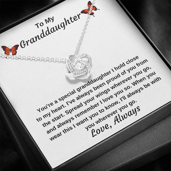 To My Beautiful Granddaughter Eternal Love Personalized Necklace Gift