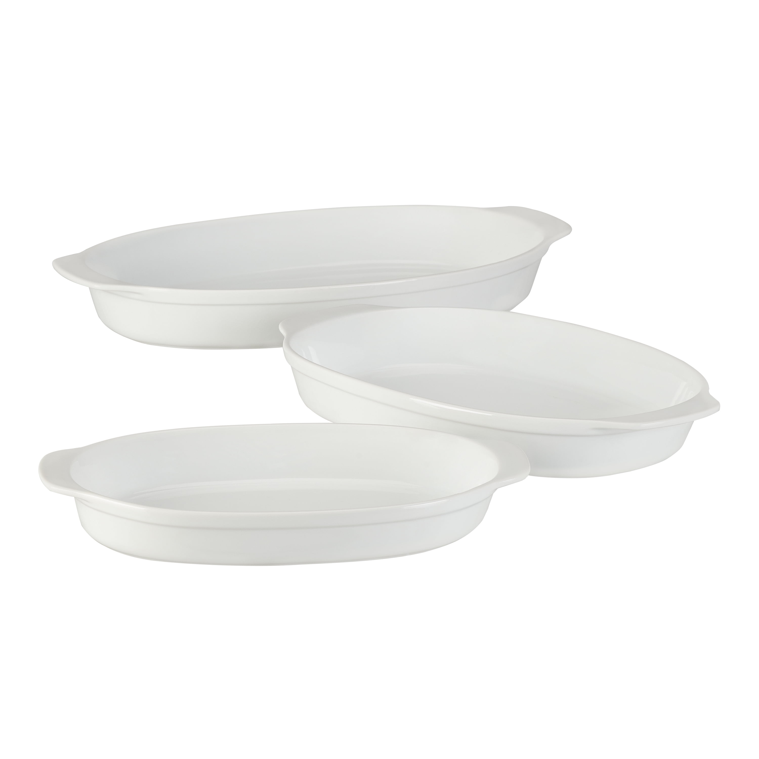 Better Homes & Gardens Classic Rim Oval Casserole Baking Dish, Set of 3