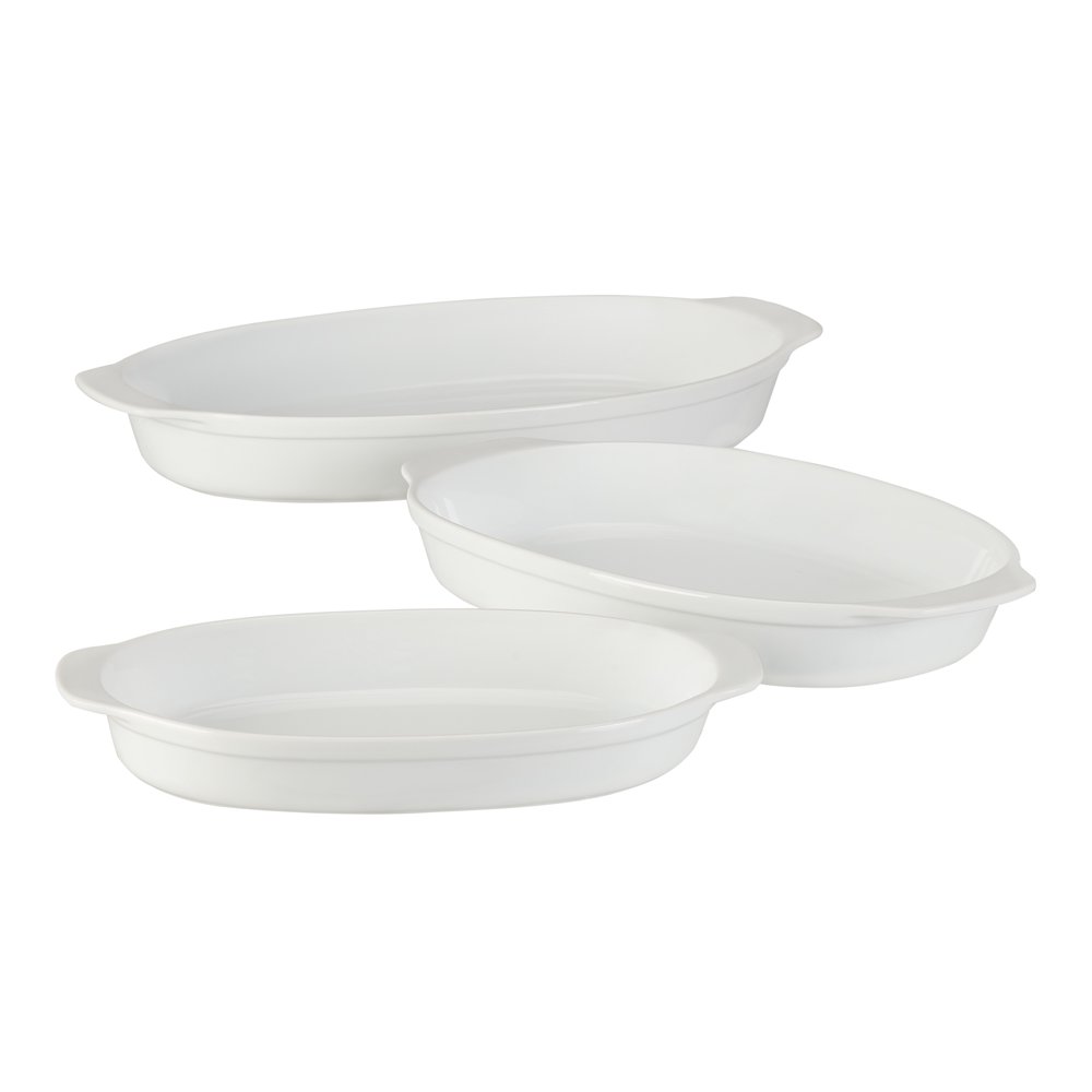 Better Homes & Gardens Classic Rim Oval Casserole Baking Dish, Set of 3