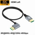 thumbnail image 4 of 0.5M Nylon HD 8K@60Hz 4K@120Hz 48Gbps Ultra HDR V2.1 1080P HDMI Male UP/Left/Right/Down Extension Cable for HDTV PS4 Switch For, 4 of 6