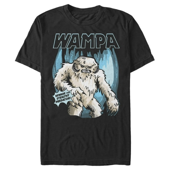 Men's Star Wars Wampa Beware This Stealthy Predator Graphic Tee Black Medium