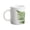 A, variant on Dual Star Green Plant Print Ceramic Mug, Patriotic Ribbon Decor White Porcelain Coffee Cup, Minimalist Pattern Beverage Cup for Home & Office Daily Use