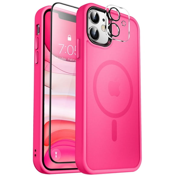 Funda MOCCA Strong Magnetic para iPhone 11 de 6.1 pulgadas, color rosa intenso