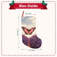 thumbnail image 3 of Picia Butterfly Over Lavender for 18in Christmas Stockings, Xmas Stocking for Kids, Holiday and Family Stocking for Fireplace or Party Decoration, 3 of 8