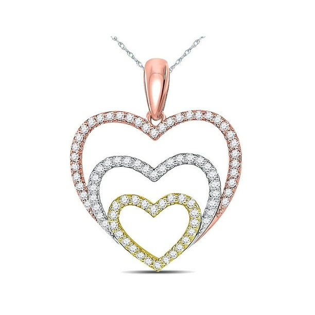 Pink heart shop diamond necklace