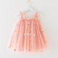 thumbnail image 2 of HAOTAGS Party Dresses for Girl,Summer Floral Embroidery Tulle Sleeveless Dress Pink 6-7T, 2 of 6