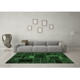 thumbnail image 3 of Ahgly Company Indoor Square Oriental Emerald Green Modern Area Rugs, 7' Square, 3 of 4