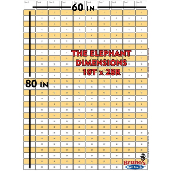 2025 Fantasy Baseball Draft Board w/ AL NL Players • Elephant Size • Deep Player Pool