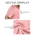 thumbnail image 4 of Plus Size Dressy Tops for Women Casual V-Neck Shirts Cute Pleated Sleeve Fashion 2025 Tunics Tees 4Xl Pink, 4 of 6