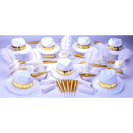 New Years Eve White and Gold  Party  Accessories Kit Party  