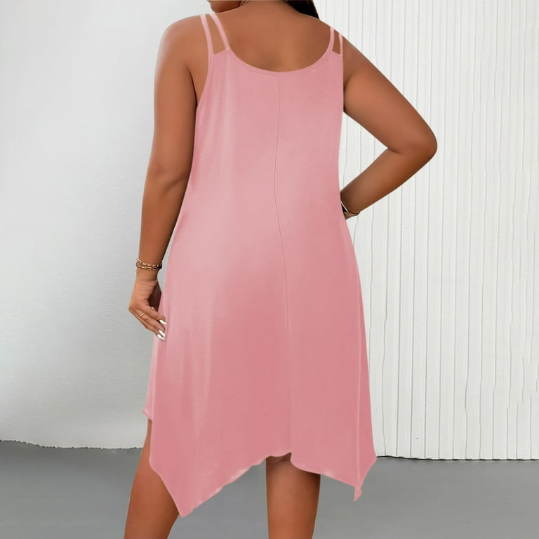 Asymmetrical Hem Tank Dress for Women Sleeveless Loose Fit Plus Size Swing Sundress Casual Summer Beach Dress - Walmart.com Asymmetrical Hem Tank Dress for Women Sleeveless Loose Fit Plus Size Swing Sundress Casual Summer Beach Dress - Walmart.com