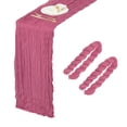 thumbnail image 1 of 2 Paquetes de Caminos de Mesa de Gasa Rosa Polvorienta 35.4" x 118" Caminos de Mesa Rústicos para Bodas y Fiestas, (10 Pies), 1 of 6