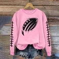 thumbnail image 4 of successthop Womens Football Sweatshirt Game Day Rugby Graphic Fleece Crewneck Long Sleeve Hoodie Pullover Tops Blouses, 4 of 4