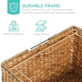 thumbnail image 6 of Best Choice Products Hyacinth Rolling Filing Cabinet Mobile Organizer Storage Basket w/ Lid, Locking Wheels - Natural, 6 of 8