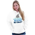 thumbnail image 4 of Beaches Be Crazy Funny Swimming Shark Hoodie Sweatshirt Women Men Brisco Brands L, 4 of 6