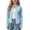 Blue, variant on Girls Workout Jacket with Thumb Holes Lightweight Zip Up Cropped Athletic Slim Jacket Long Sleeve Running Gym Tops Size 3-15(Navy,9-10 Years)