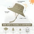 thumbnail image 4 of American Trends Sun Hats for Men Women Wide Brim Fishing Hat Summer Bucket Hat Boonie Hat Outdoor UPF 50+ Sun Protection Safari Sun Hat Light Gray, 4 of 6