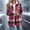 #4Hot Pink, variant on Women's Sherpa Lined Plaid Flannel Hooded Shirt Jacket with Pockets