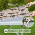 thumbnail image 6 of Dachshund and Paws Square Fitted Tablecloth with Elastic Edge,Square Table Cover,Washable Elastic Table Cover for Home Kitchen Party Decor 36"x36", 6 of 6