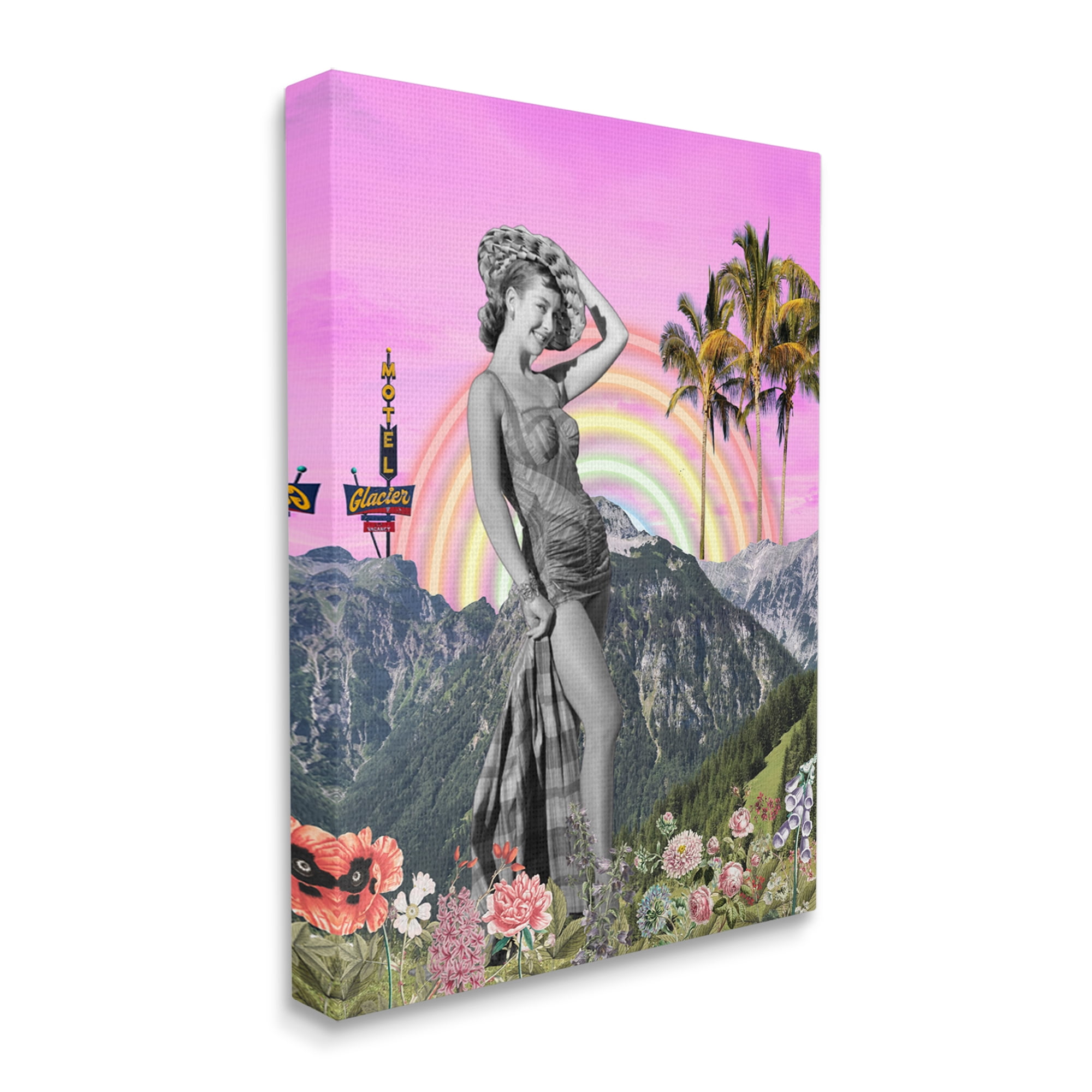 Stupell Industries Summer Woman & Flowers Botanical & Floral Painting Gallery Wrapped Canvas Art Print Wall Art, 24 x 30