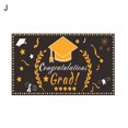 thumbnail image 2 of Neinkie Soft Fabric Class Graduation Photography Backdrop Black and Gold Bachelor Cap Balloon Grad Congrats Party Banner Background for Picture Photo Photobooth Decoration, 2 of 2