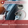 thumbnail image 2 of 1 Juego de Cableado de Zócalo de Luz de Señal de Giro para Hyundai Accent 2003-2005 No.9216039000 Conector de Bombilla de Faro con ​Conector Pre-Cableado​, 2 of 7