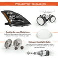 thumbnail image 4 of AKKON - For 2003-2005 Nissan 350Z [Fairlady Z33 Model] Black Bezel [HID Type] Projector Headlights Driver/Passenger Pair Replacement, 4 of 7